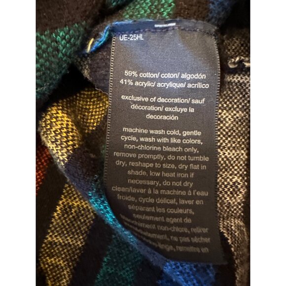 Tommy Hilfiger Multicolor Logo Sweater XL Cotton/Acrylic Crewneck Unisex - Picture 4 of 5